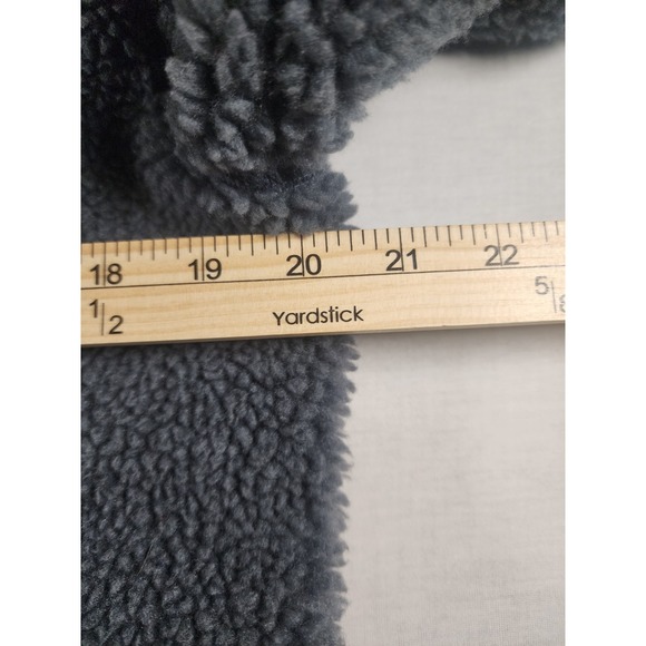 L.L. Bean Womens Medium Regular Mountain Deep Pile Fleece Sherpa Jacket Gray Zip - Picture 5 of 13